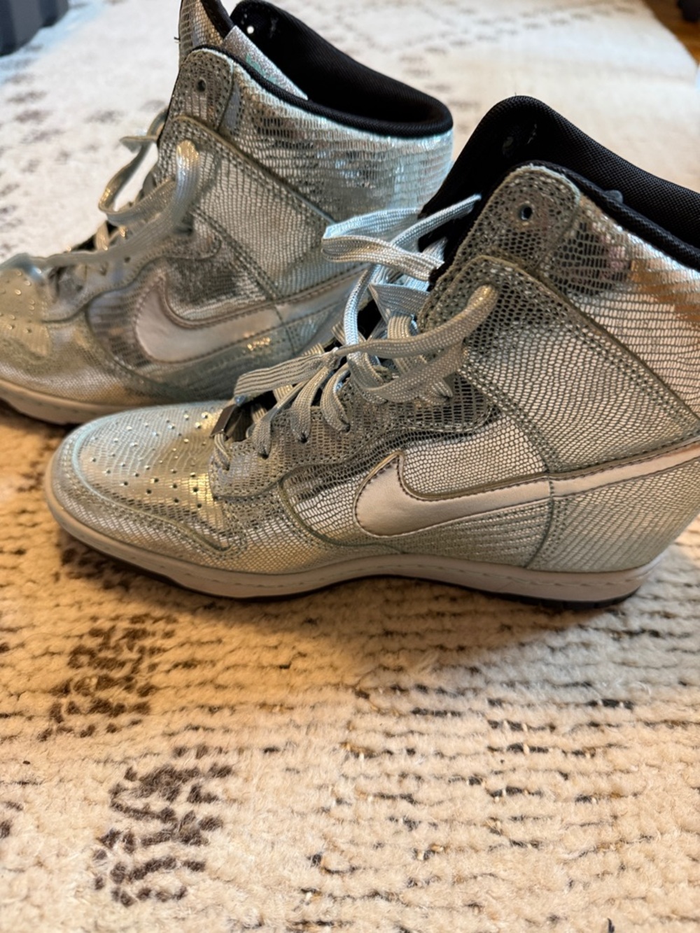 Nike Dunk Sky High Disco Ball Sneakers - size 9